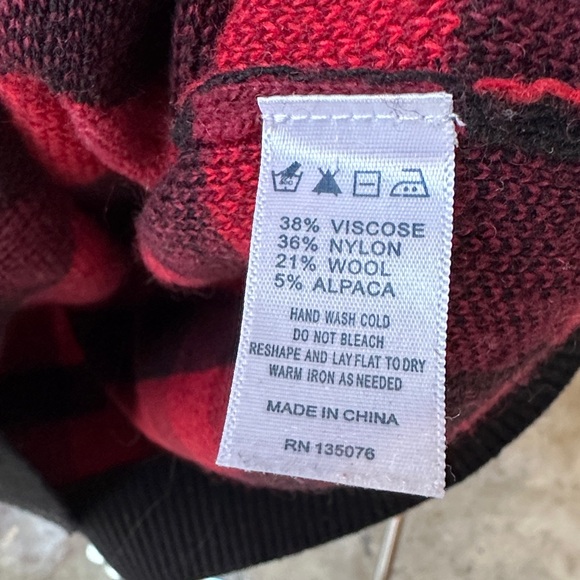 Vintage C.Wonder Red and Black Plaid Crewneck Sweater - Picture 3 of 5